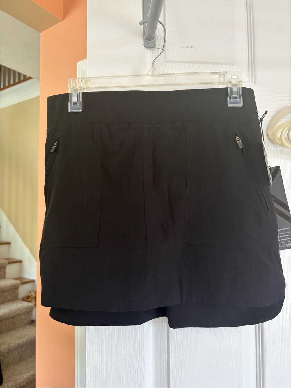 Koydan- from TJ Maxx- Black Active Skort with Zip Pockets